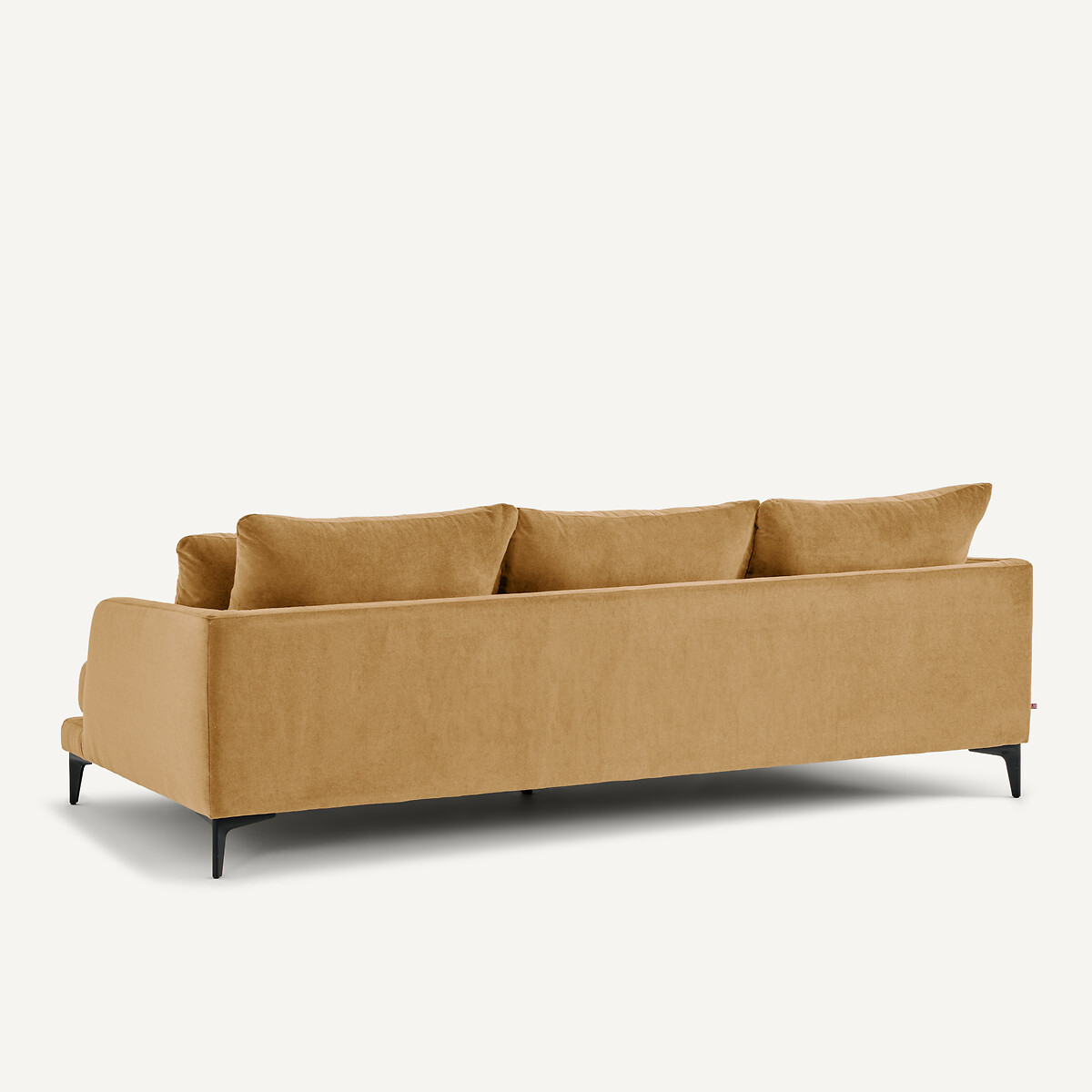 Divano a 3 o 4 posti in velluto stone, MODERNISTE, design di Emmanuel Gallina caramello , AM.PM X EMMANUEL GALLINA