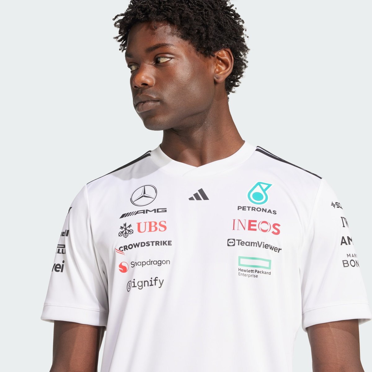 Maillot Pilote Mercedes - Amg Petronas Formula One Team Maillot Pilote Mercedes - Amg Petronas Formula One Team white / black, adidas Performance
