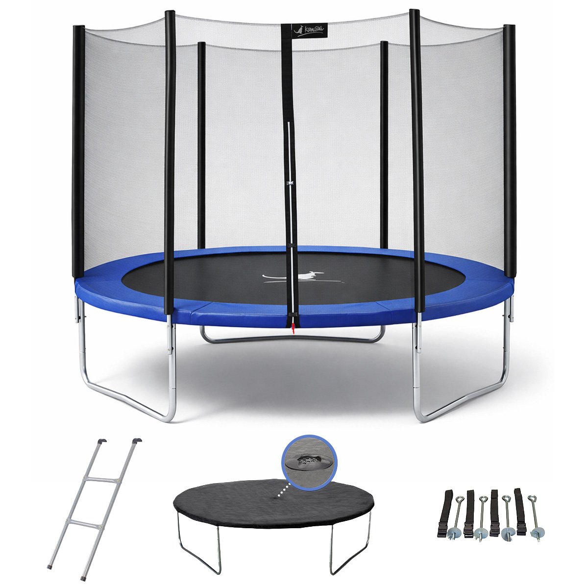 Trampoline RALLI + 3 accessoires bleu, KANGUI