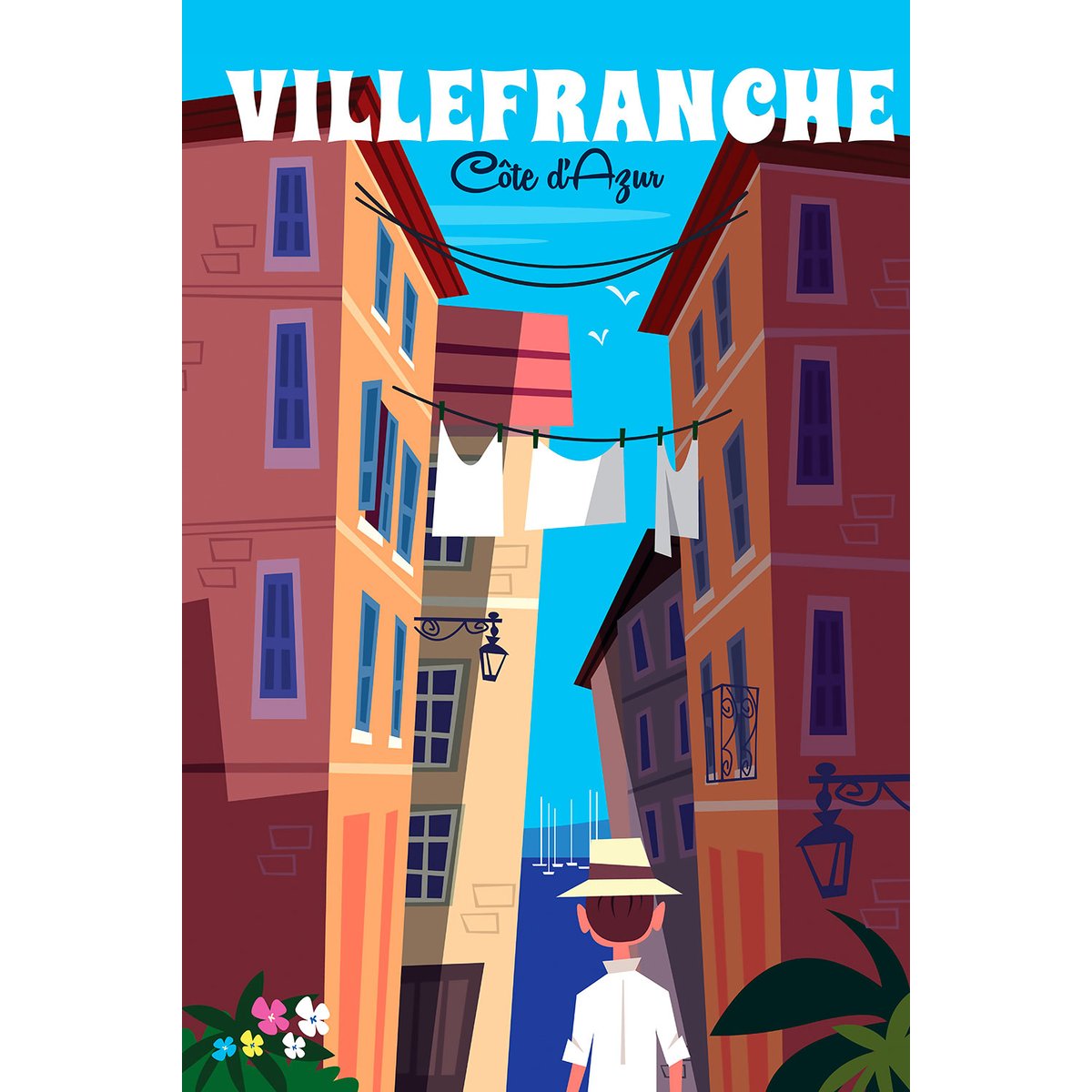 Tableau villefranche sur mer tableau alu dibond, HEXOA