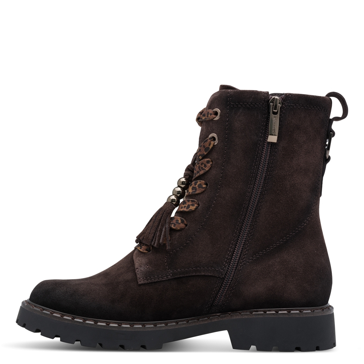 Bottine en cuir marron mocca, TAMARIS