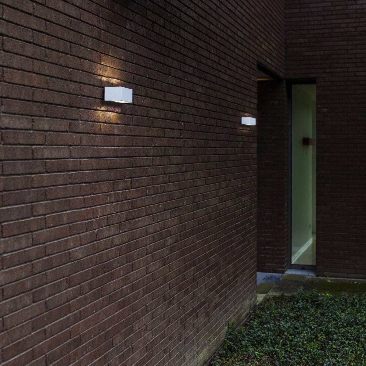 Applique murale d'extérieur sur secteur bidirectionnelle GEMINI GREY aluminium gris LED blanc H6,5cm white, LUMISKY