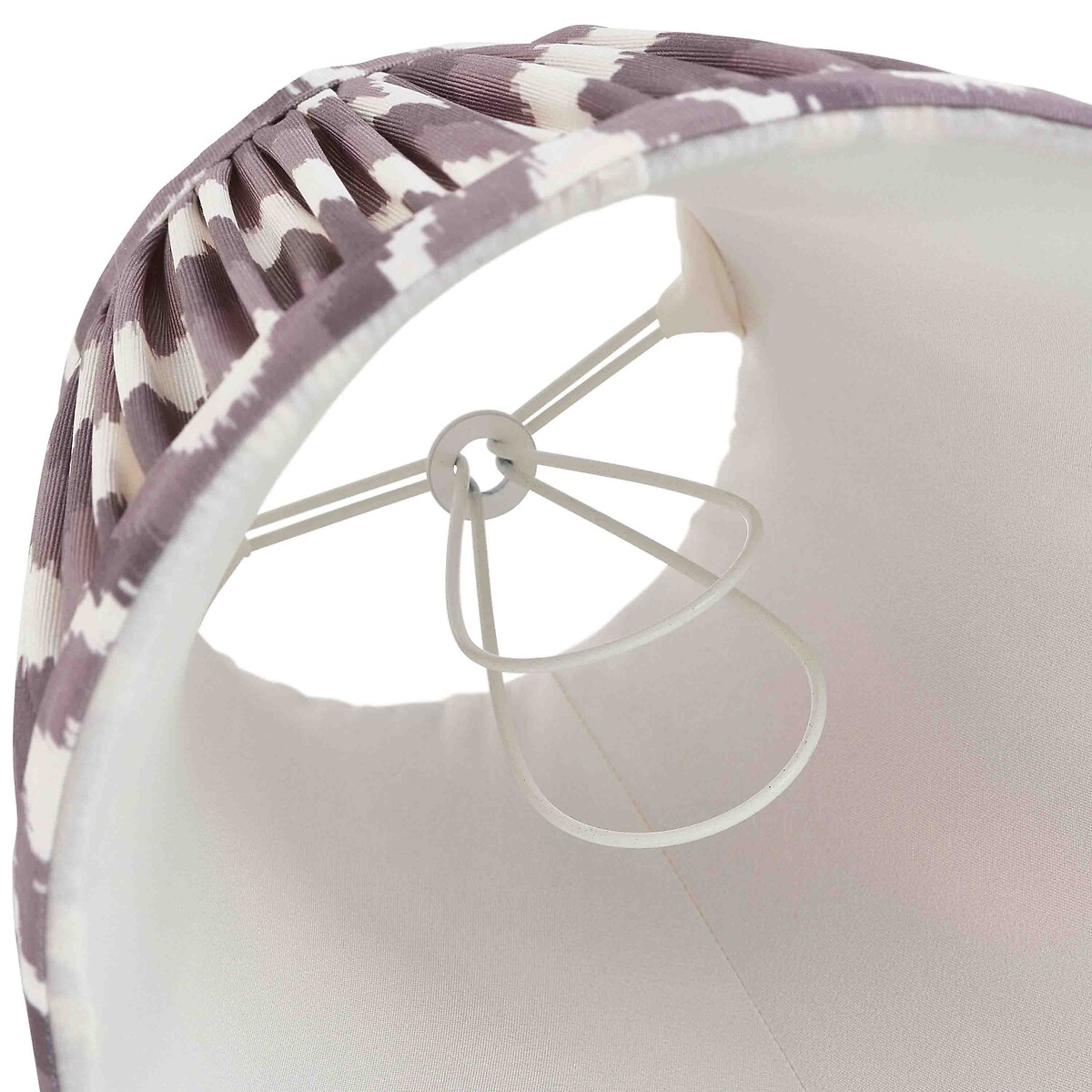 16cm Zigzag Light Shade in Pleated Fabric grey, ÉDITÉ