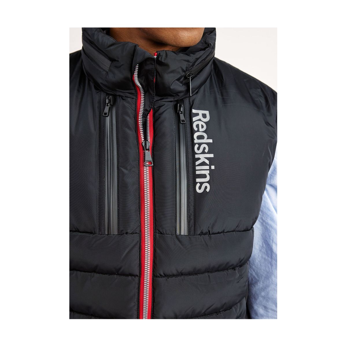 Doudoune col capuche zippé sans manche DEVON SWELL black/black, REDSKINS