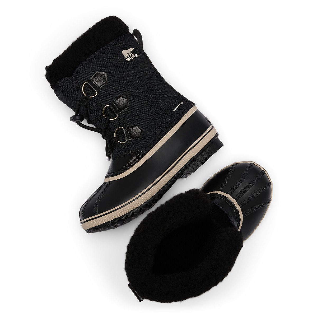 Stivali doposci imbottiti impermeabili YOOT PAC NYLON nero , SOREL