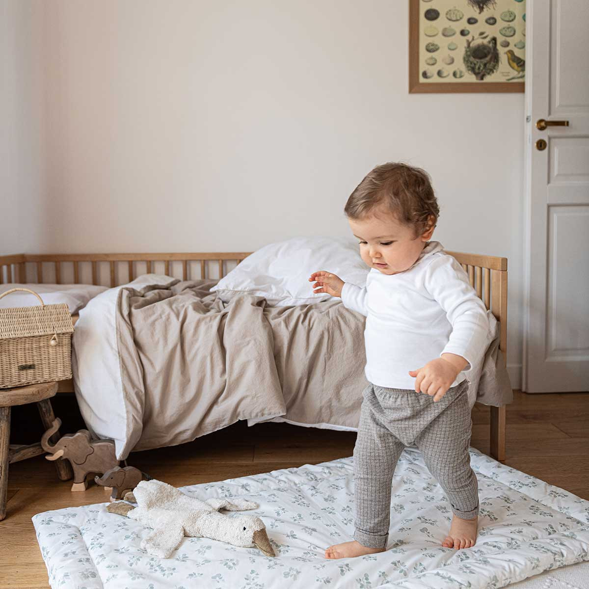 Housse de couette coton lavé - BICOLORE beige sable, COCOEKO