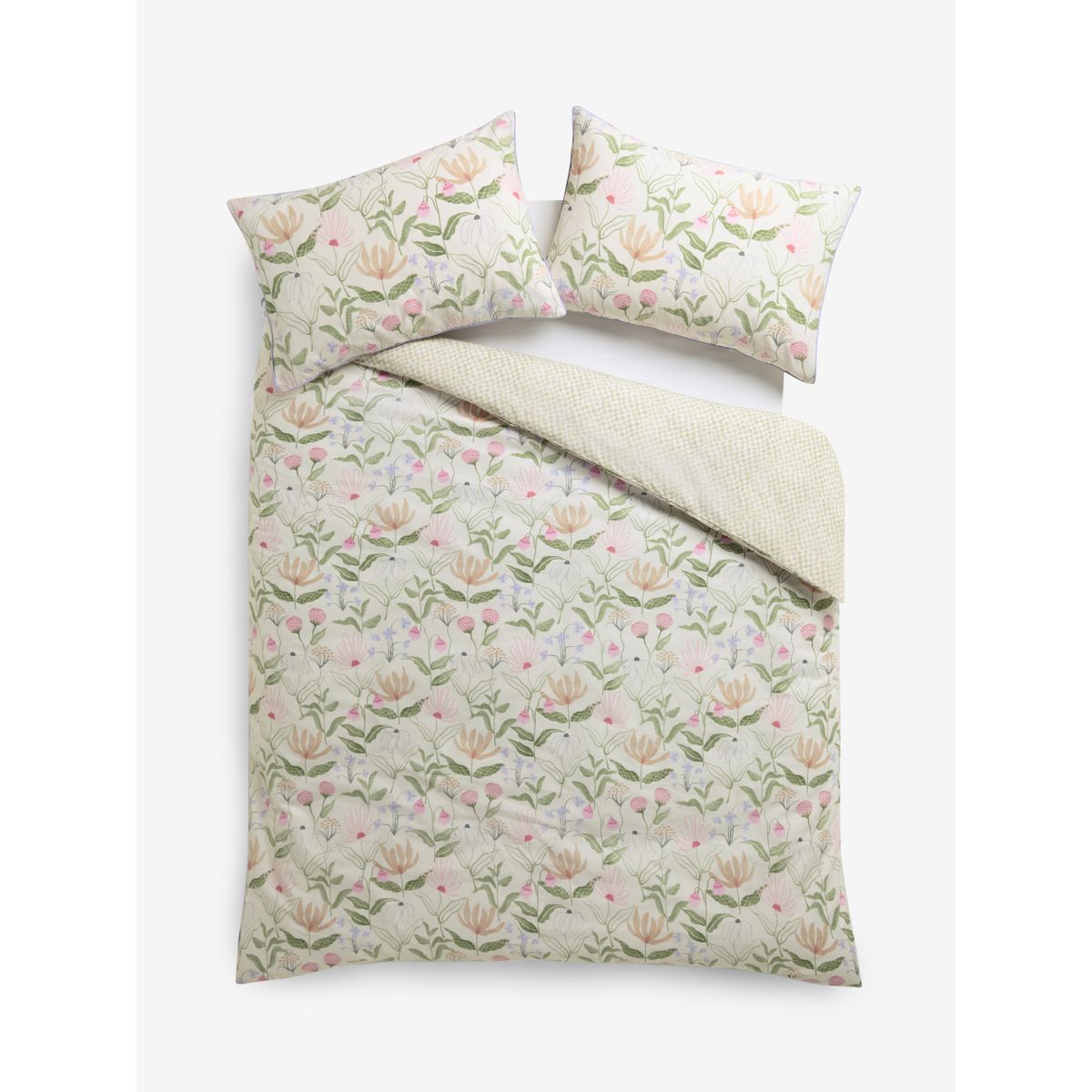 Housse de couette et taie d'oreiller à damier multi-couleurs, NEXT