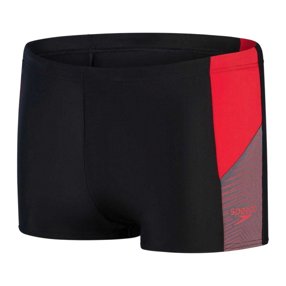 Short de bain motif/style géométrique DIVE SPLIT noir / rouge, SPEEDO