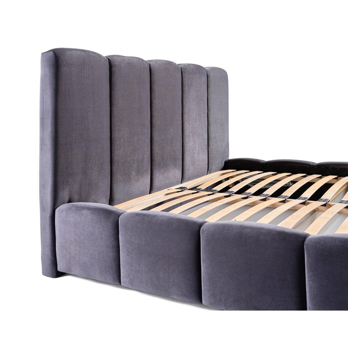 Lit coffre - TORREON gris foncé, BEST MOBILIER