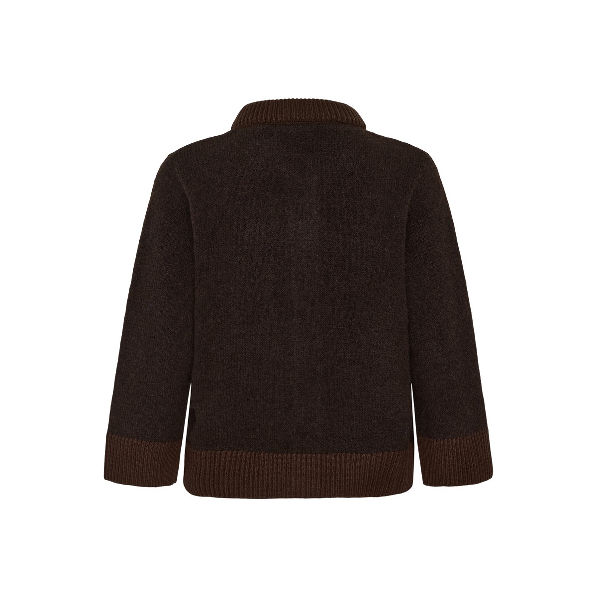 Cardigan à tricot marron ganache, SOAKED IN LUXURY