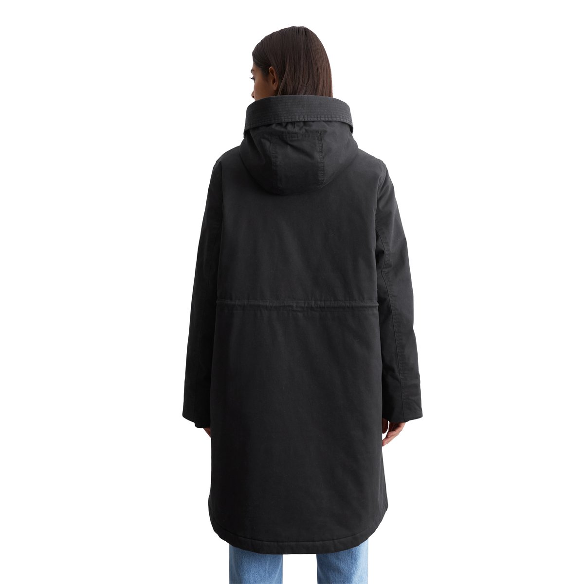 Parka outdoor régulière en Organic Cotton Stretch noir, MARC O’POLO DENIM