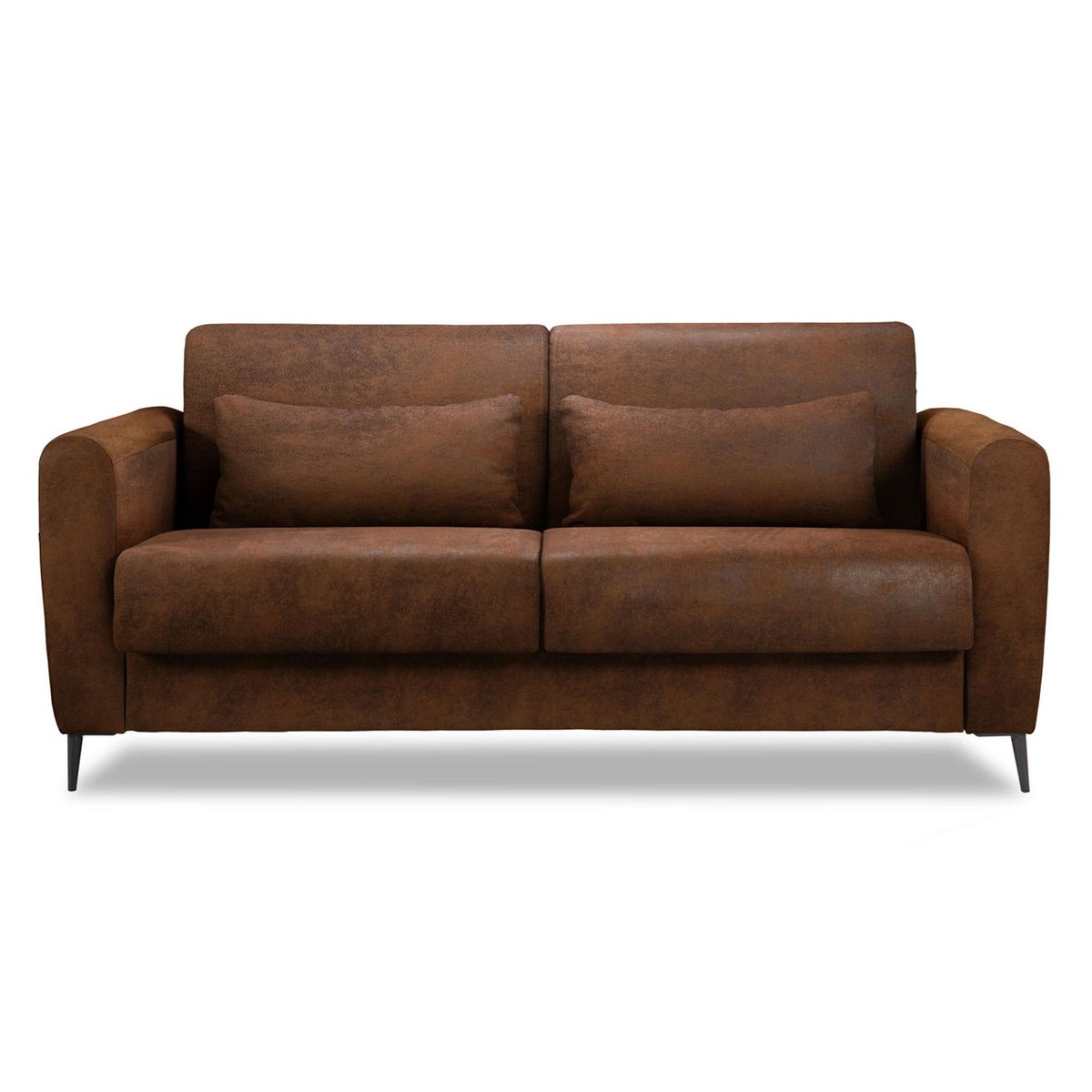 Lit - ALLAN marron, BEST MOBILIER