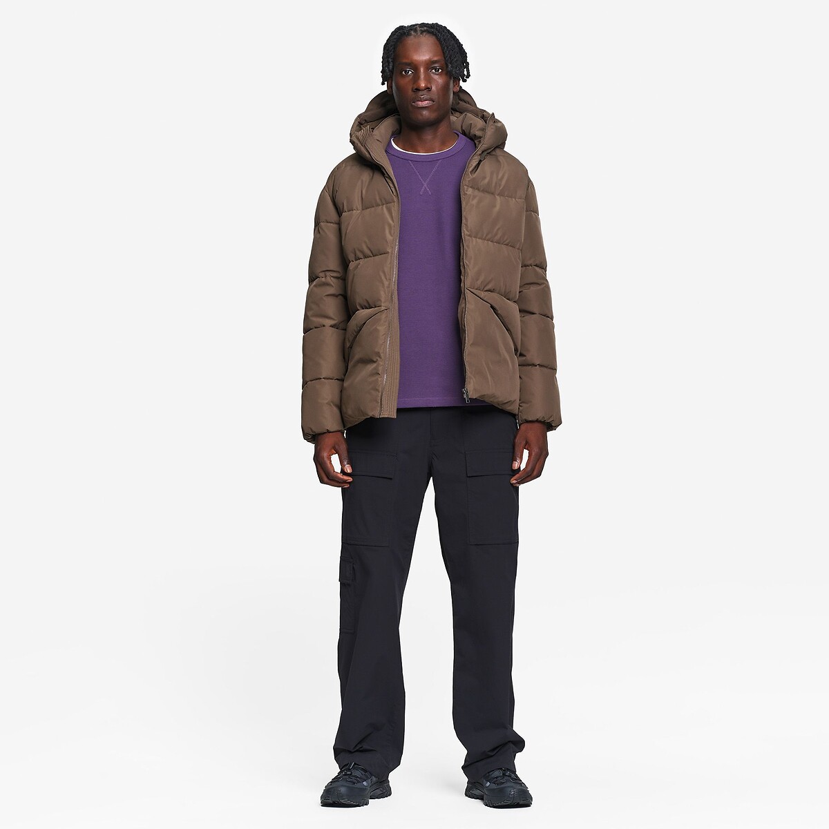Chaqueta acolchada muy cálida y repelente al agua beige oscuro, AIGLE