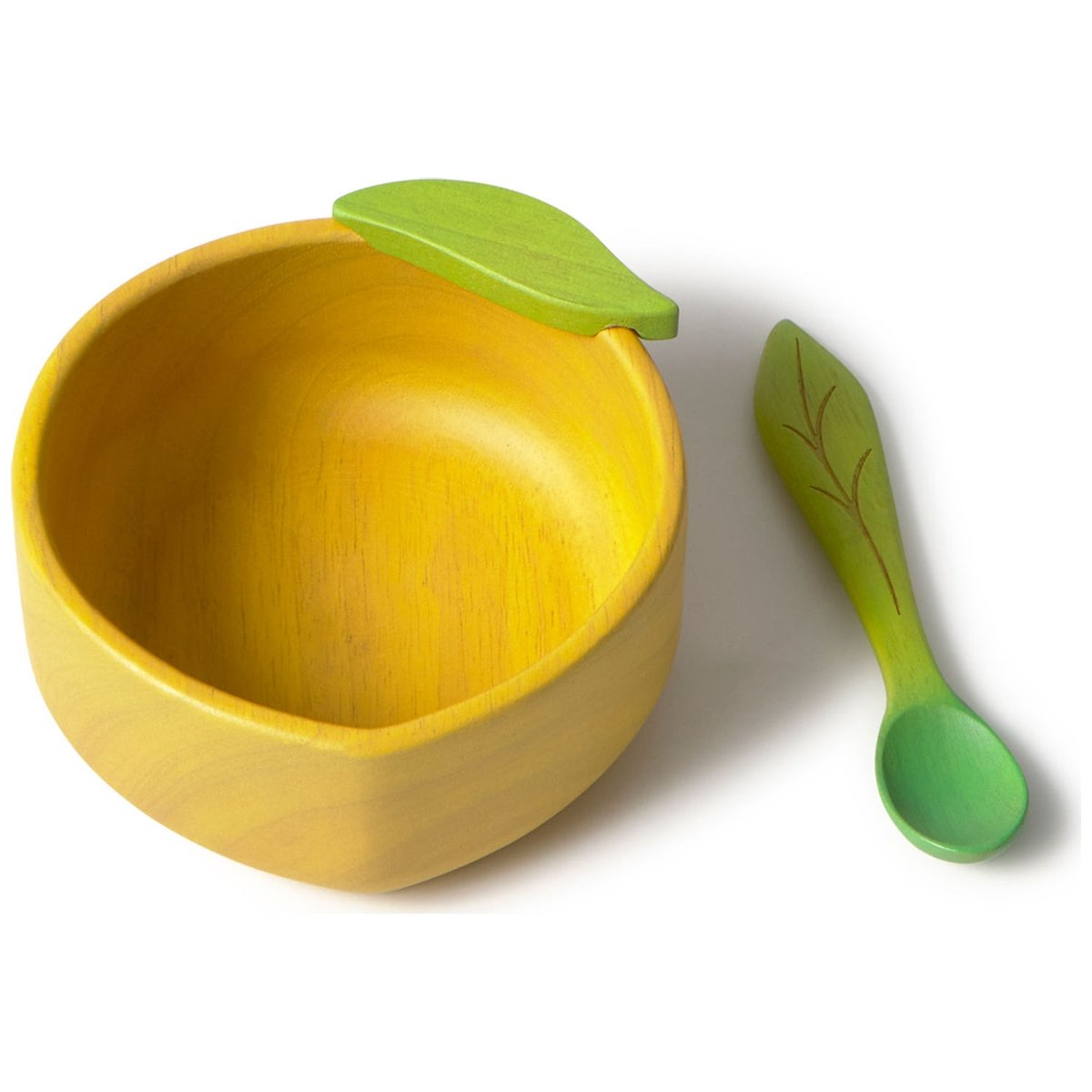 Set bol et cuillère jaune, vert, OLI & CAROL