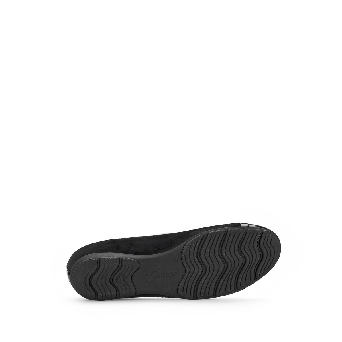Ballerines en cuir à talon décroché noir, GABOR