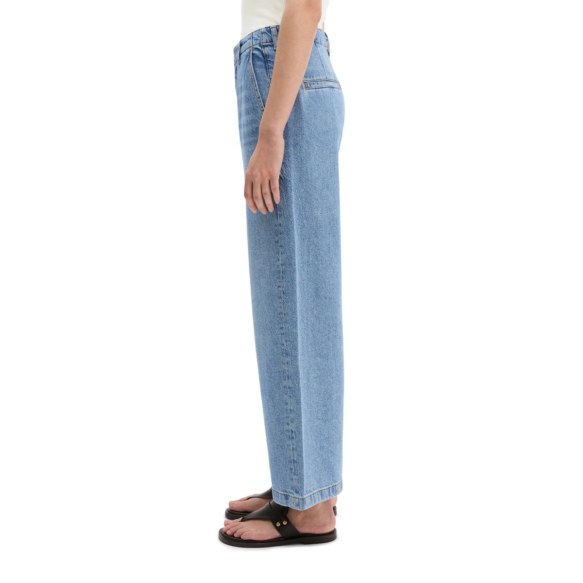 Jeans modèle Luma large en mélange de lyocell, de lin et de coton bleu clair, MARC O'POLO