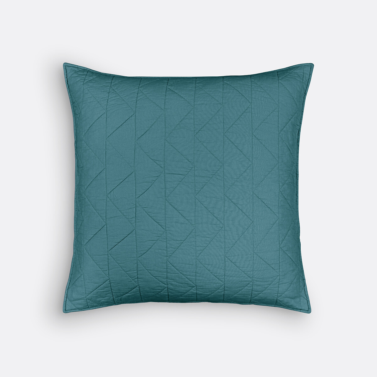 Fodera per cuscino cotone, Zig Zag Scenario blu pavone, LA REDOUTE INTERIEURS