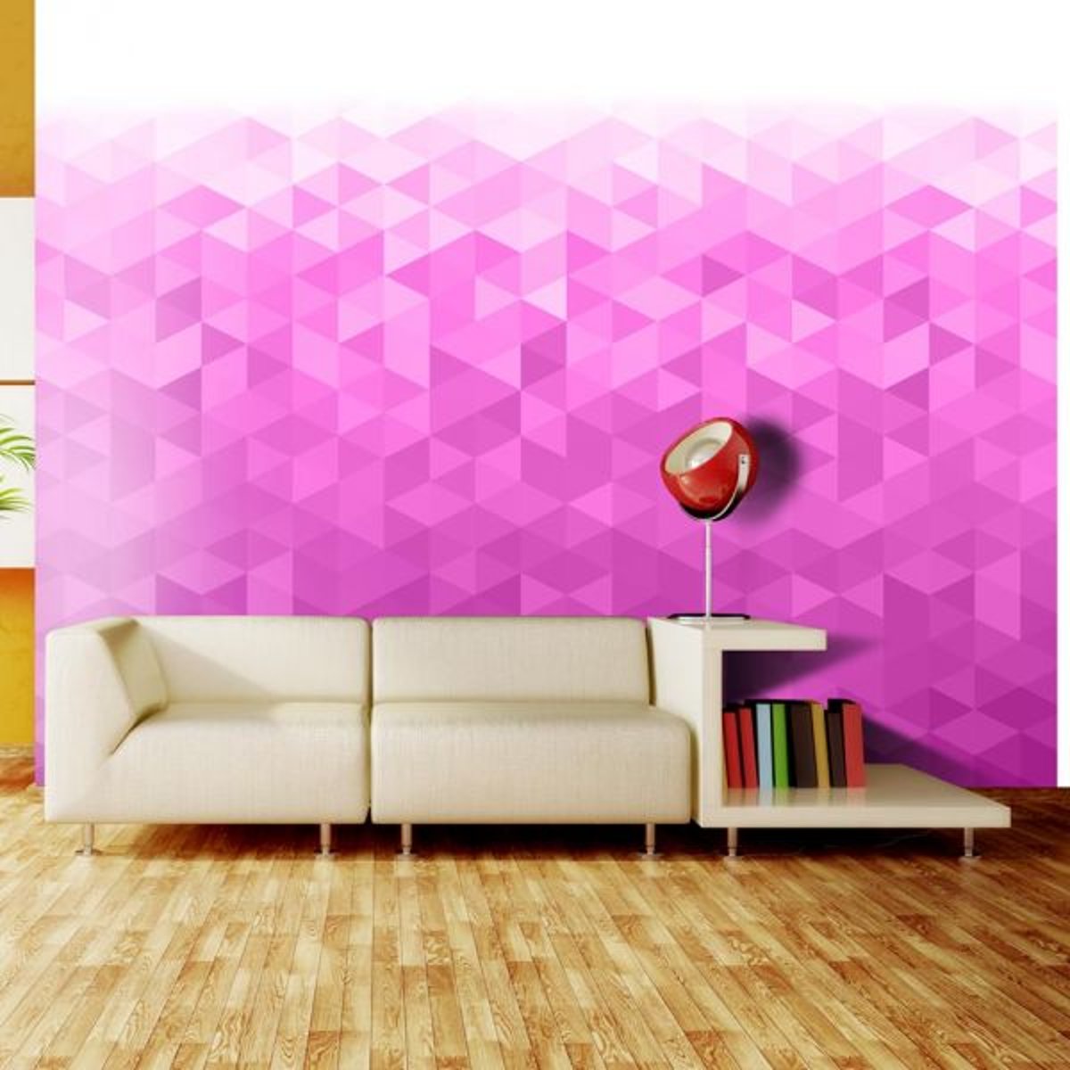 Papier peint intissé panoramique PInk pixel rose, EDEN