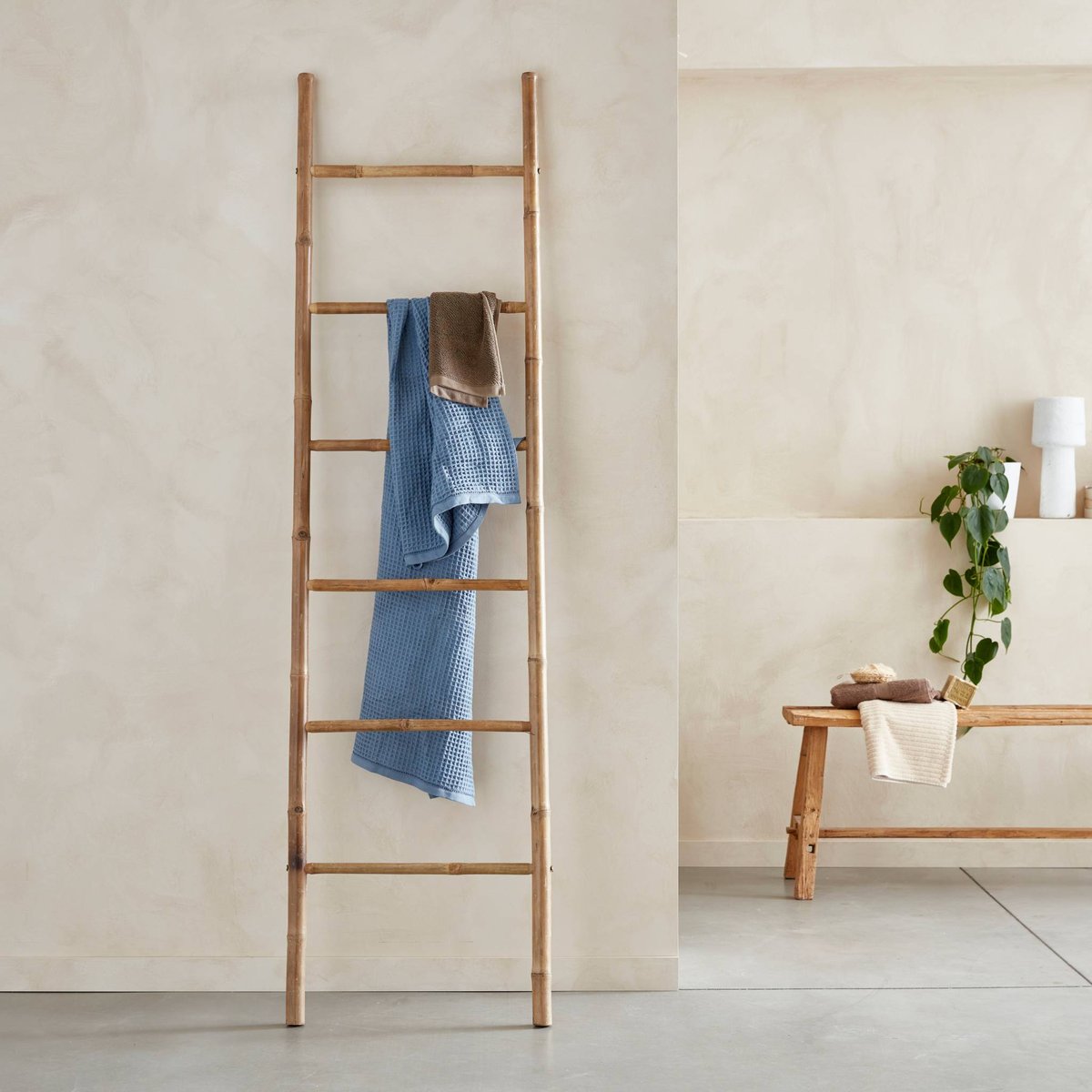 Echelle décorative bambou 6 barreaux FIDJI naturel, SWEEEK