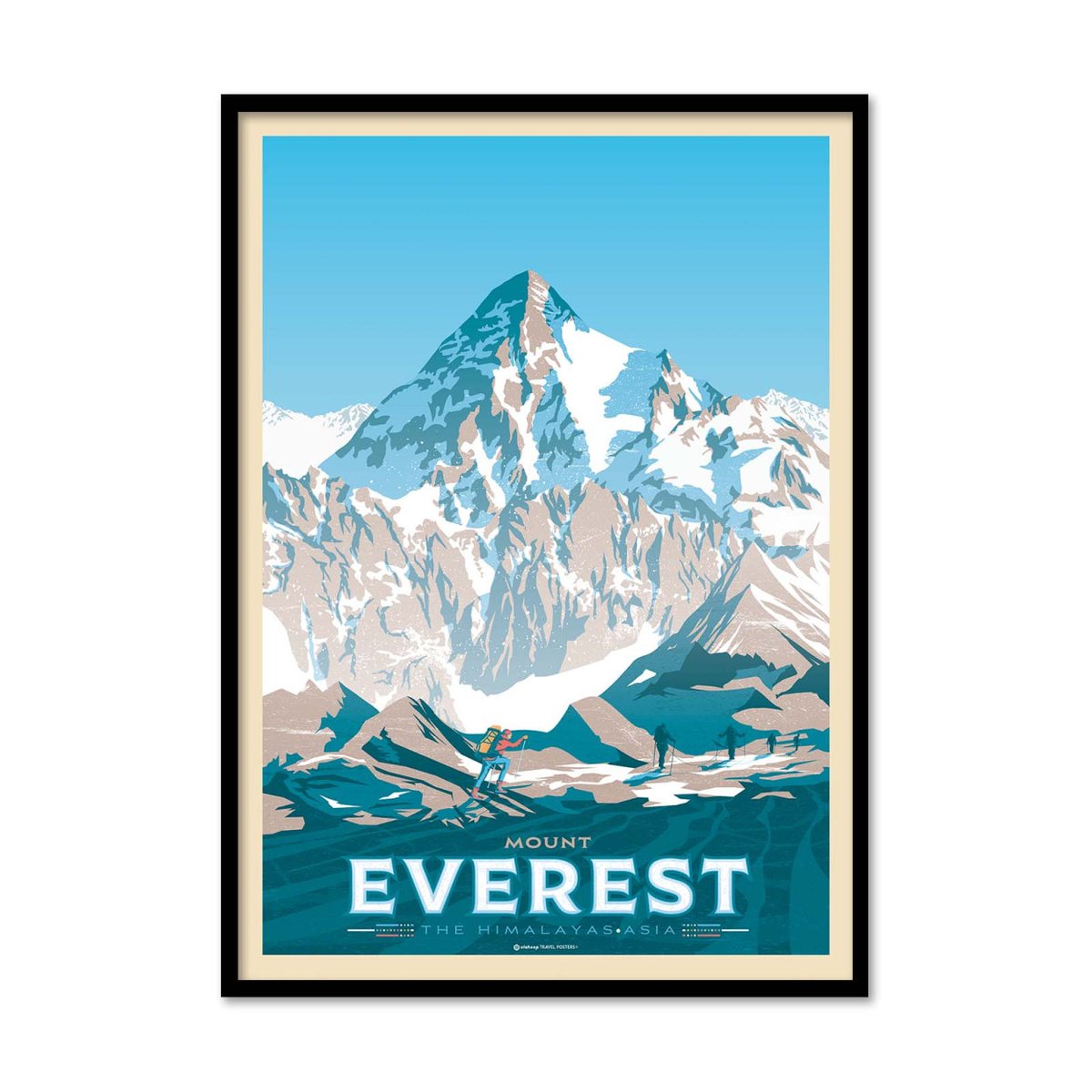 Affiche d'art - Everest - Olahoop Travel Posters bleu, WALL EDITIONS