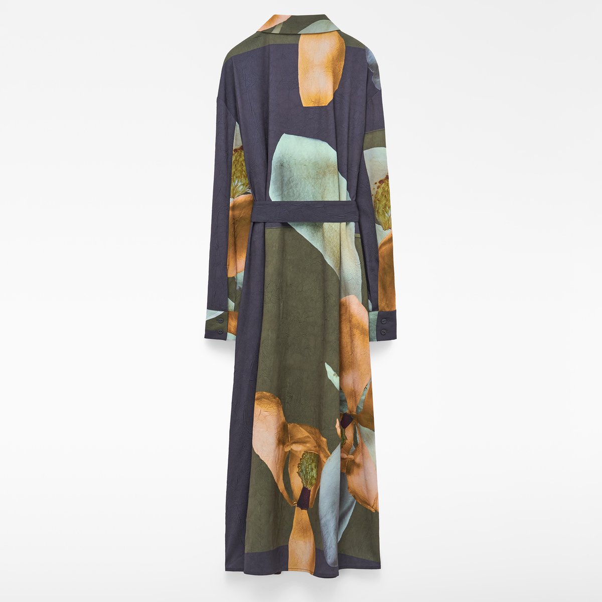 Robe-chemise imprimée avec ceinture imprimé fleurs, ADOLFO DOMINGUEZ