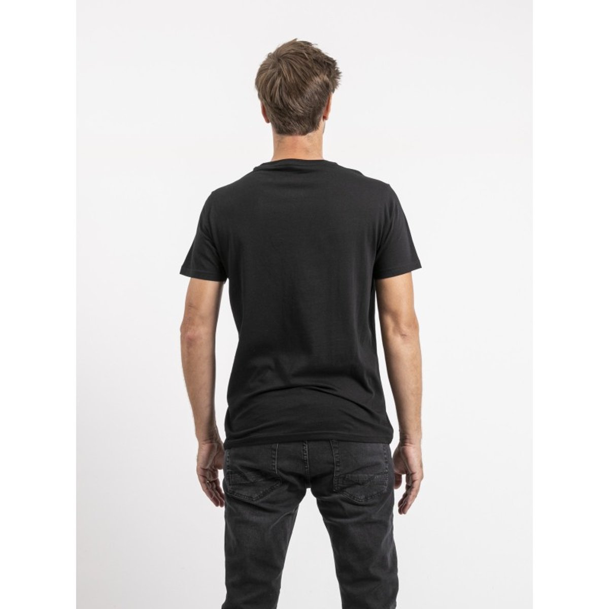 T-shirt Manches Courtes Pur Coton Jakiwi noir, RITCHIE
