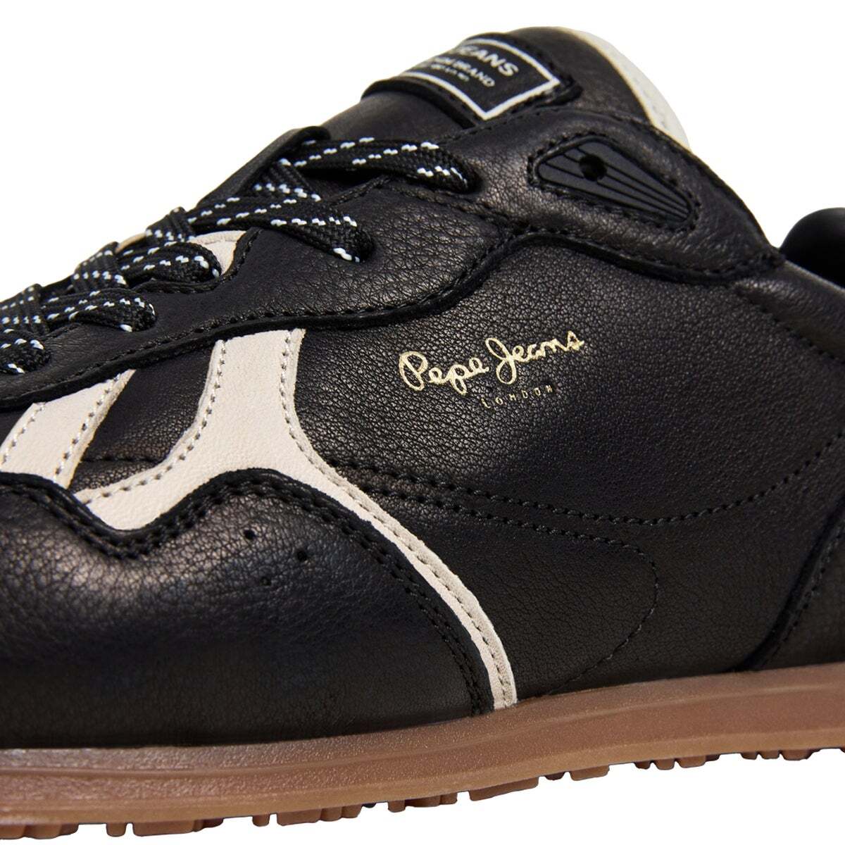 Daze - Sneakers Rétro En Cuir noir, PEPE JEANS