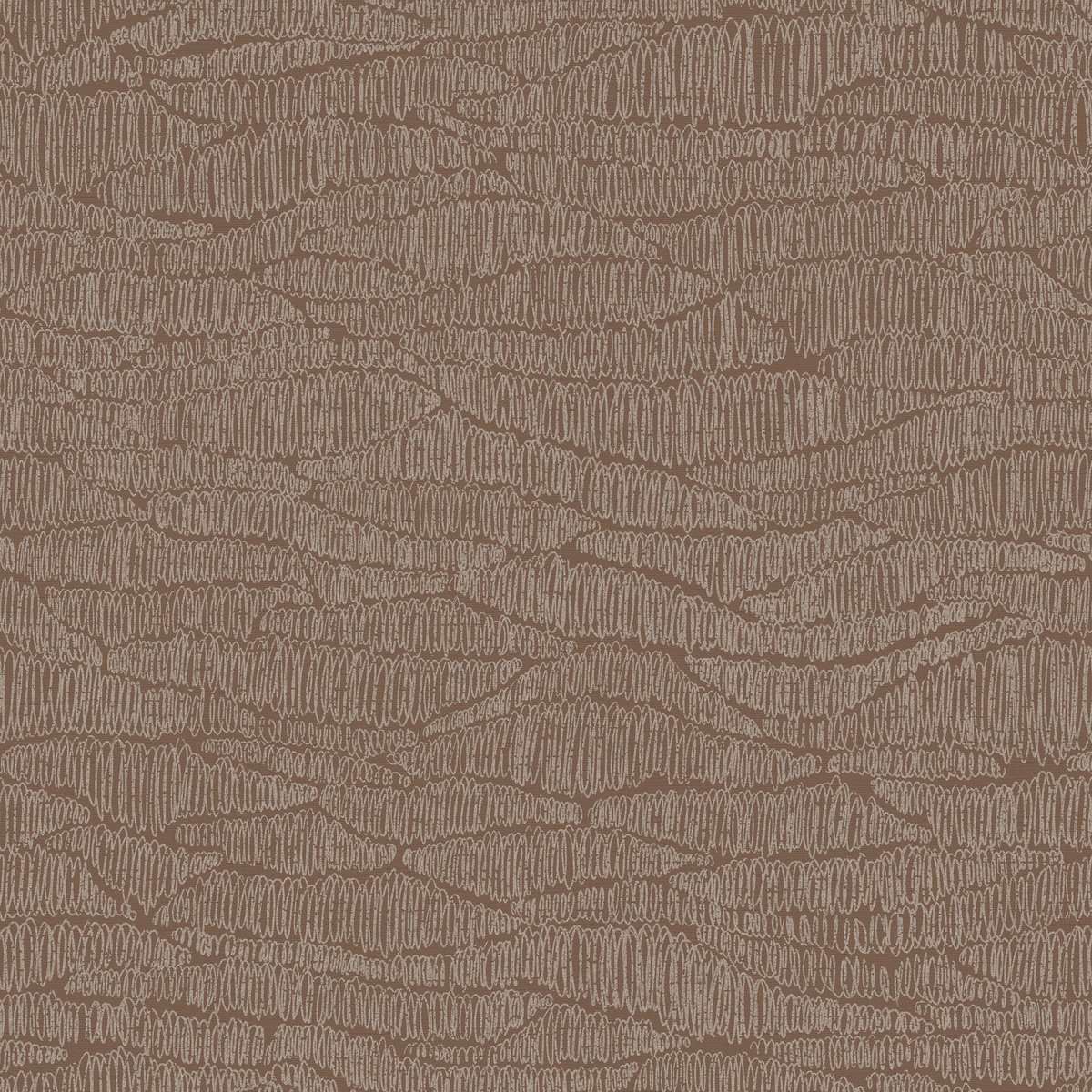 Papier peint Effet tissage Thya marron, or, SUBLIME