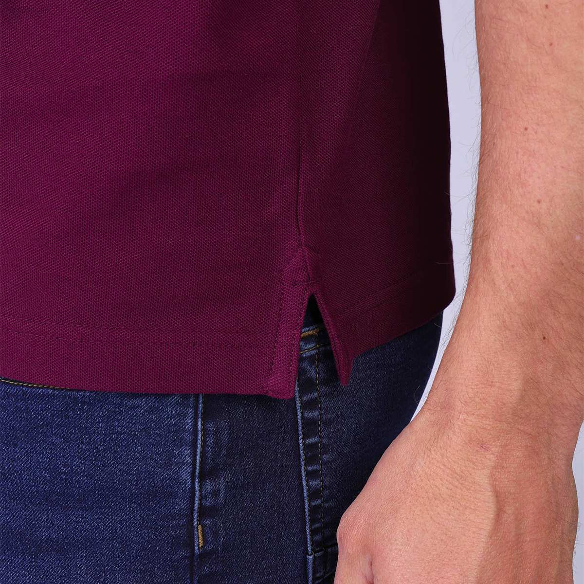 Polo Collin bordeaux, MISE AU GREEN