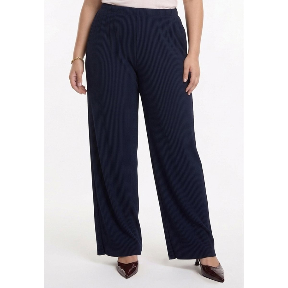 Pantalon plissée / plissé bleu, YOEK