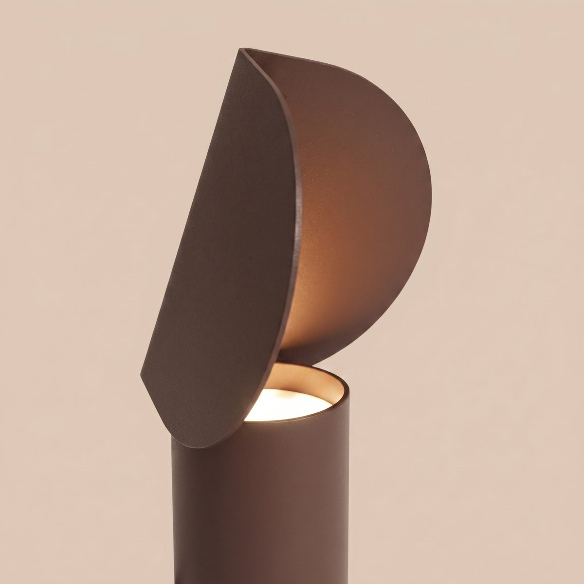 Lampe de bureau Aluminium Marron LED 1 Biscuit marron, EDEN