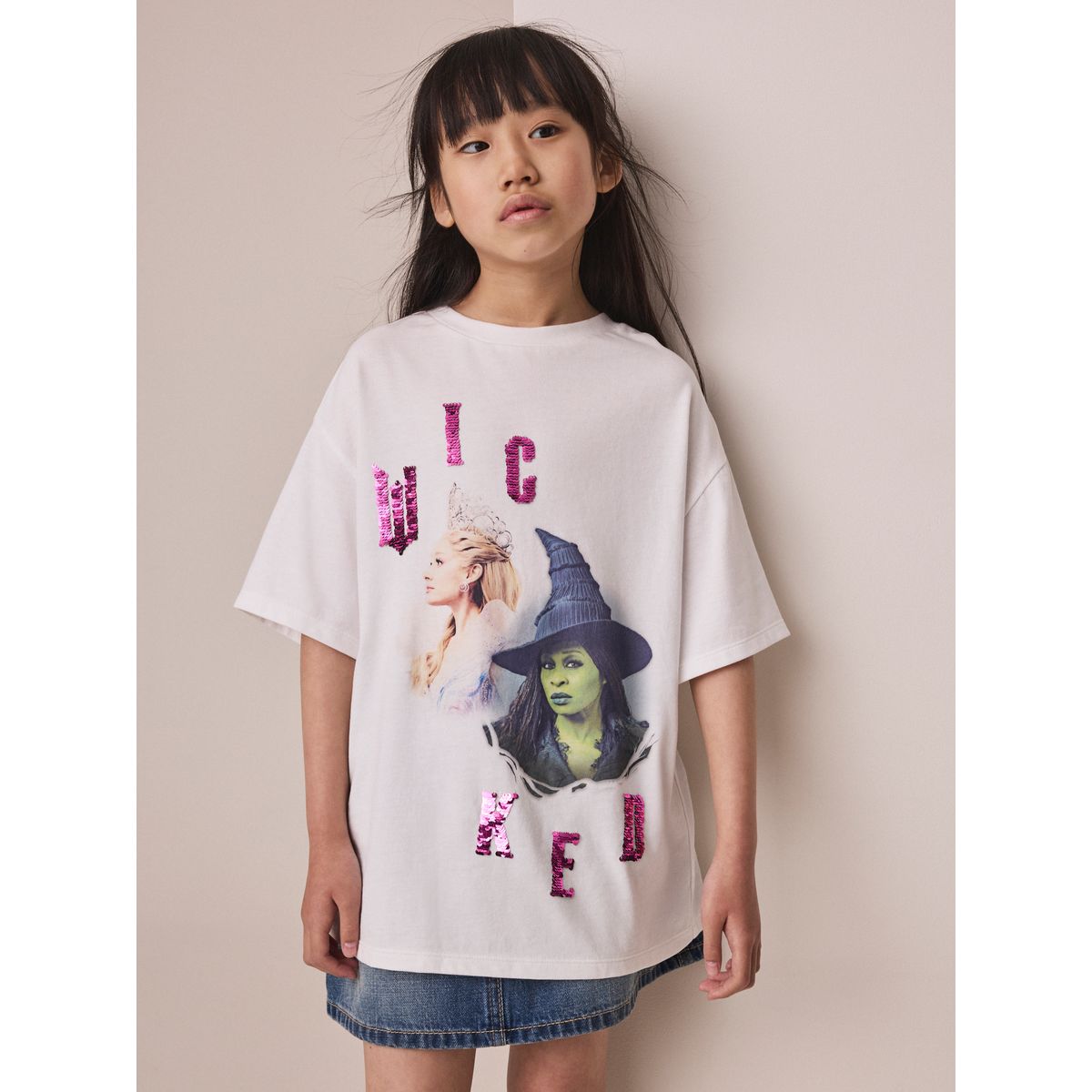 T-shirt oversize à sequins wicked blanc, NEXT