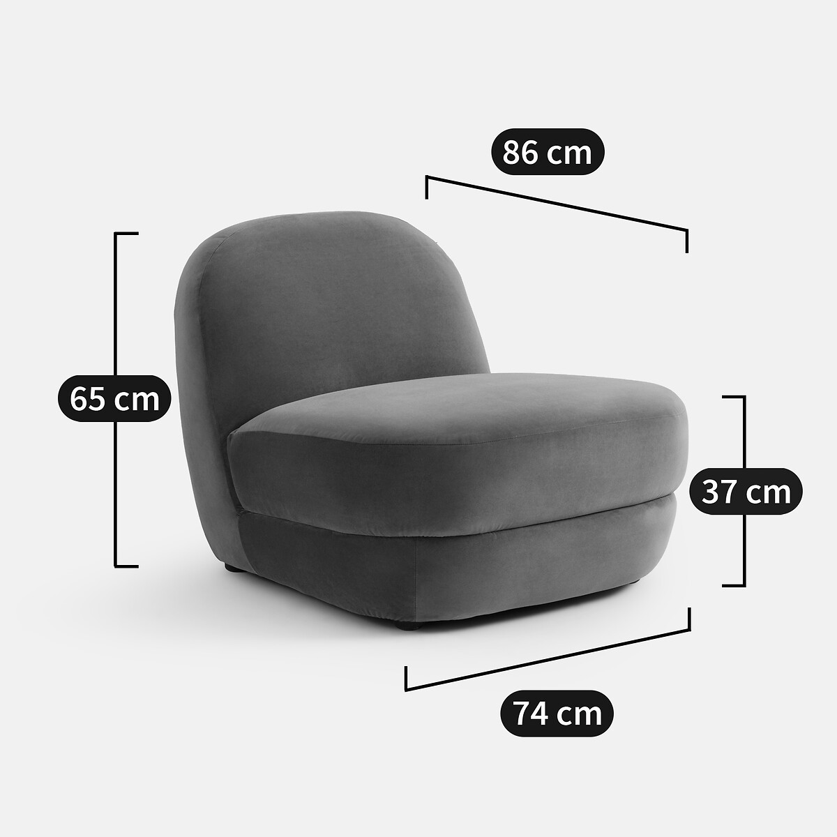 Compacte loungestoel, Olto groen , LA REDOUTE INTERIEURS