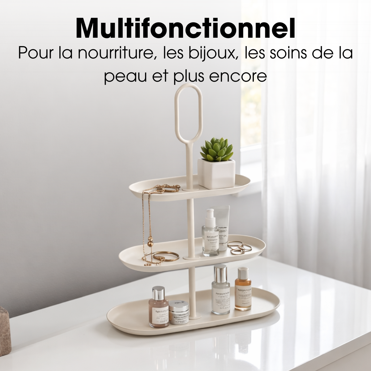 Étagère RAMA crème, MICA DECORATIONS