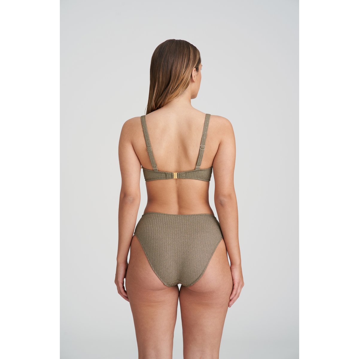 Bikini rembourré déc. plongeant TINJIS vert - golden olive, MARIE JO