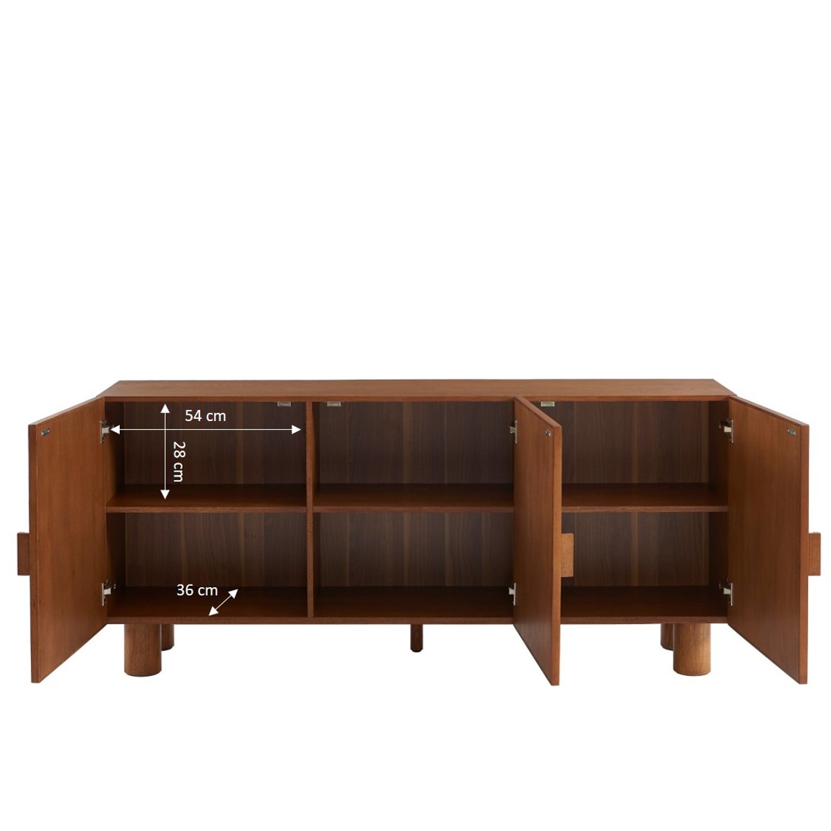 Buffet 3 portes en tissu GASTON frêne, SORELH