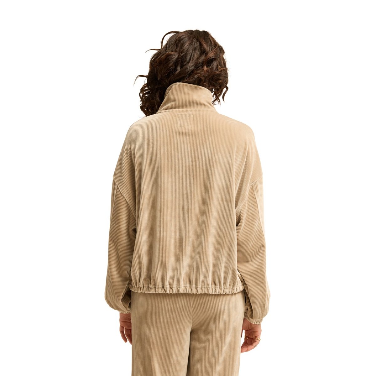 Haut en maille côtelée demi-zip COFFEE TIME beige cobblestone, BILLABONG