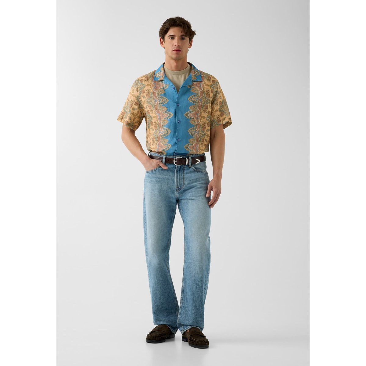 Chemise Imprimée marron multi, GUESS