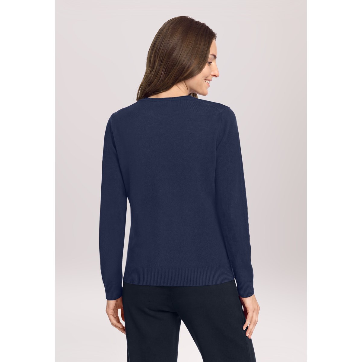Pull en cachemire à encolure ronde iris blue, BETTY BARCLAY