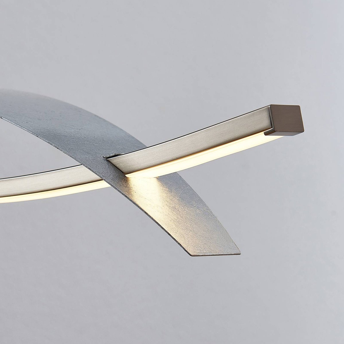 Suspension en métal moderneLED, Marija argent, LUCANDE
