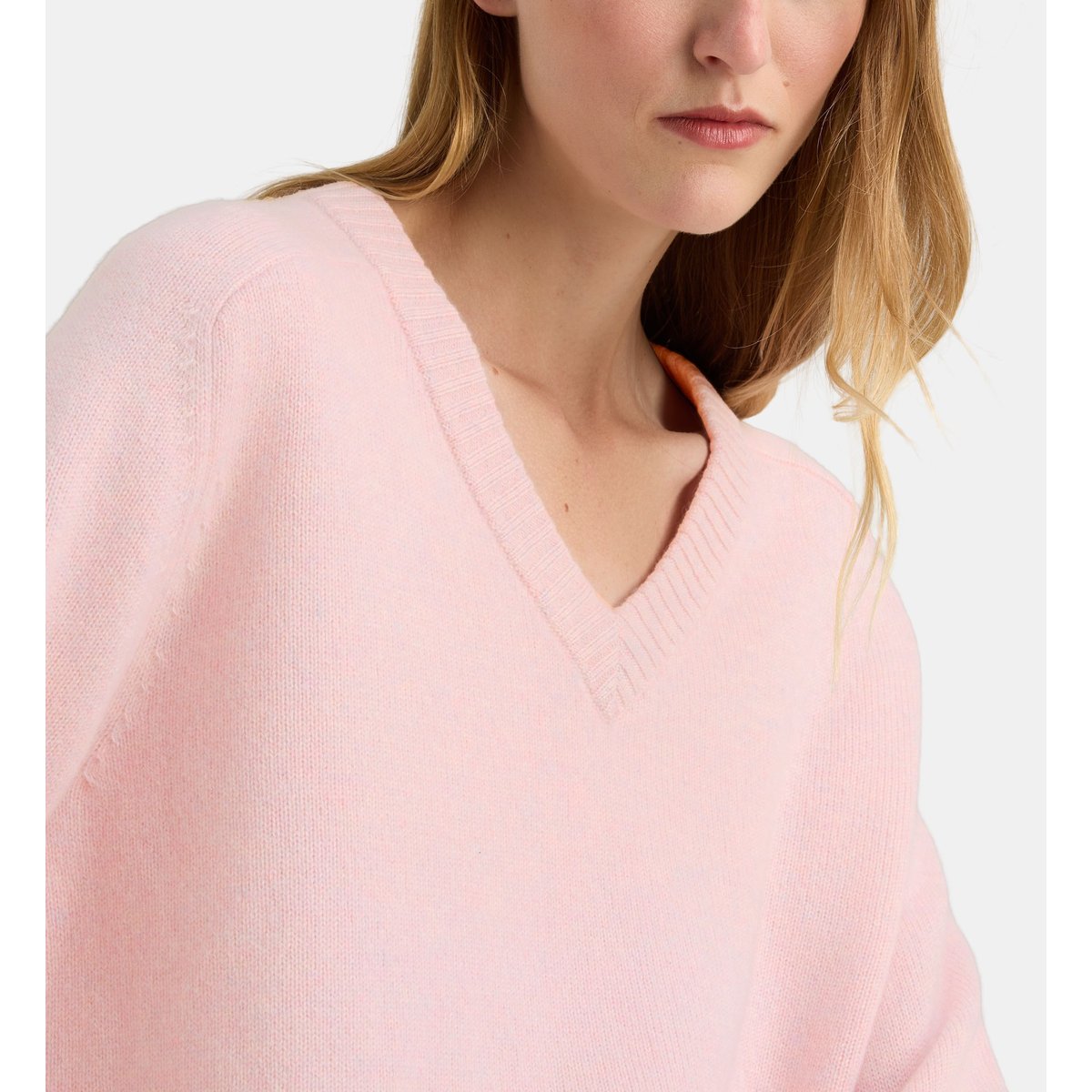 Pull large unisex v cachemire rose, GALERIES LAFAYETTE
