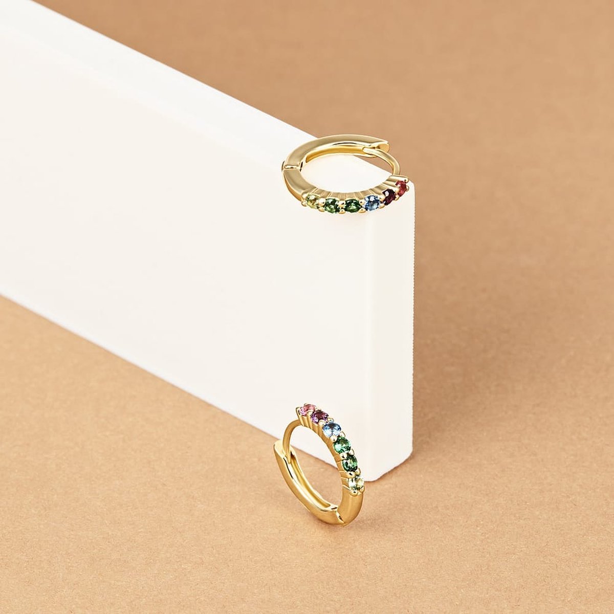 Boucles d'oreilles en Argent/oxyde de zirconium De Zirconium et Oxyde de zirconium or, CLEOR
