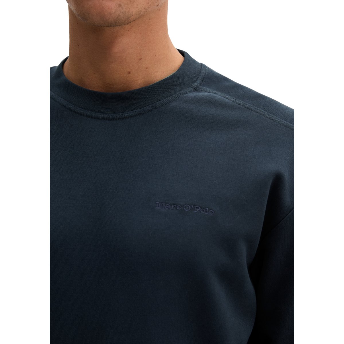 Sweat-shirt ample en coton bio doux bleu foncé, MARC O'POLO