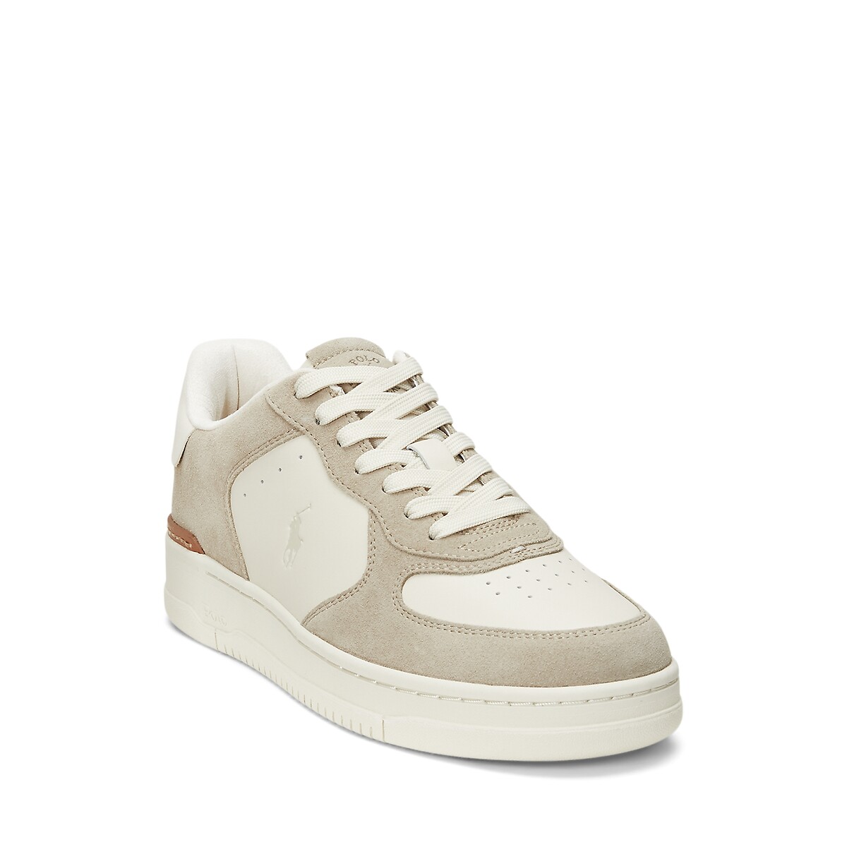 Baskets en cuir Masters Court beige, POLO RALPH LAUREN