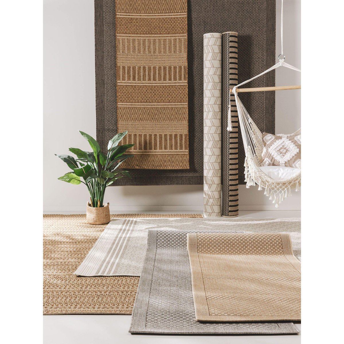 Tapis d'extérieur & intérieur NAOTO beige, BENUTA