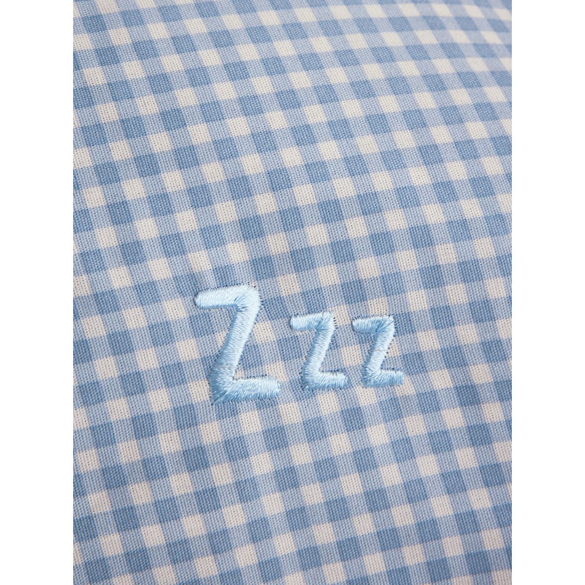Housse de couette et taie d’oreiller en coton vichy bleu, NEXT