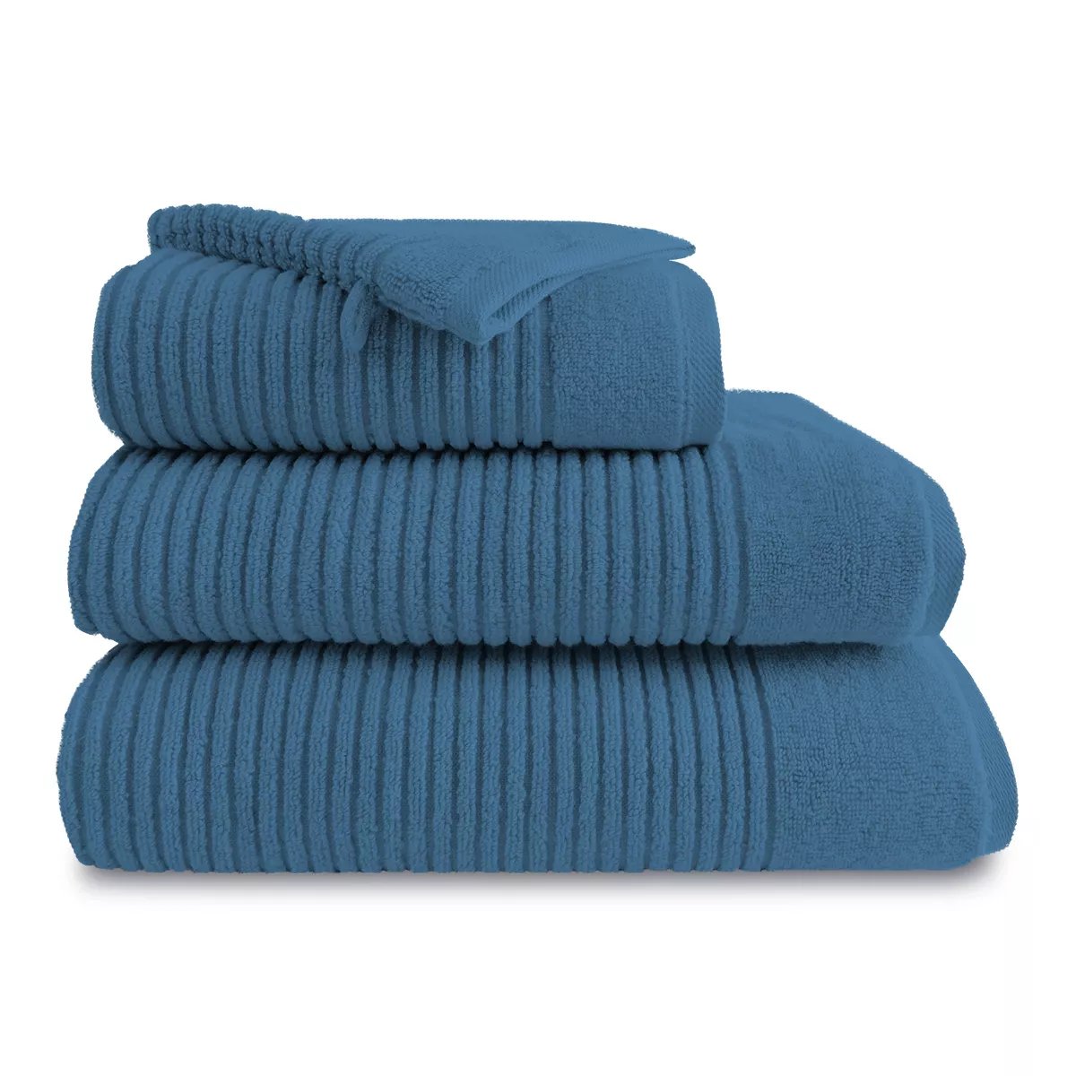 Drap de douche pur coton VITAE denim, GARNIER THIEBAUT