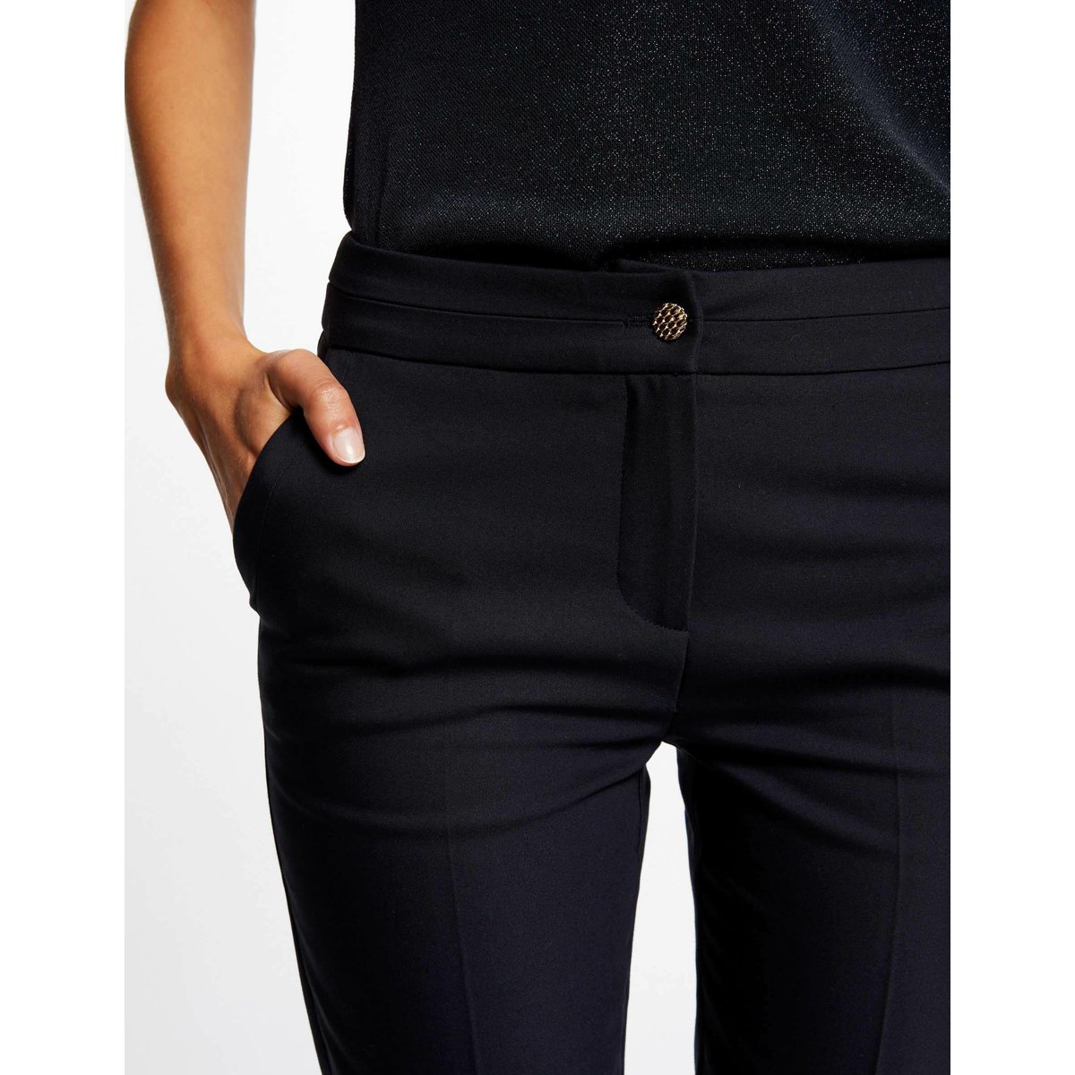 Pantalon city droit 7/8ème marine, MORGAN