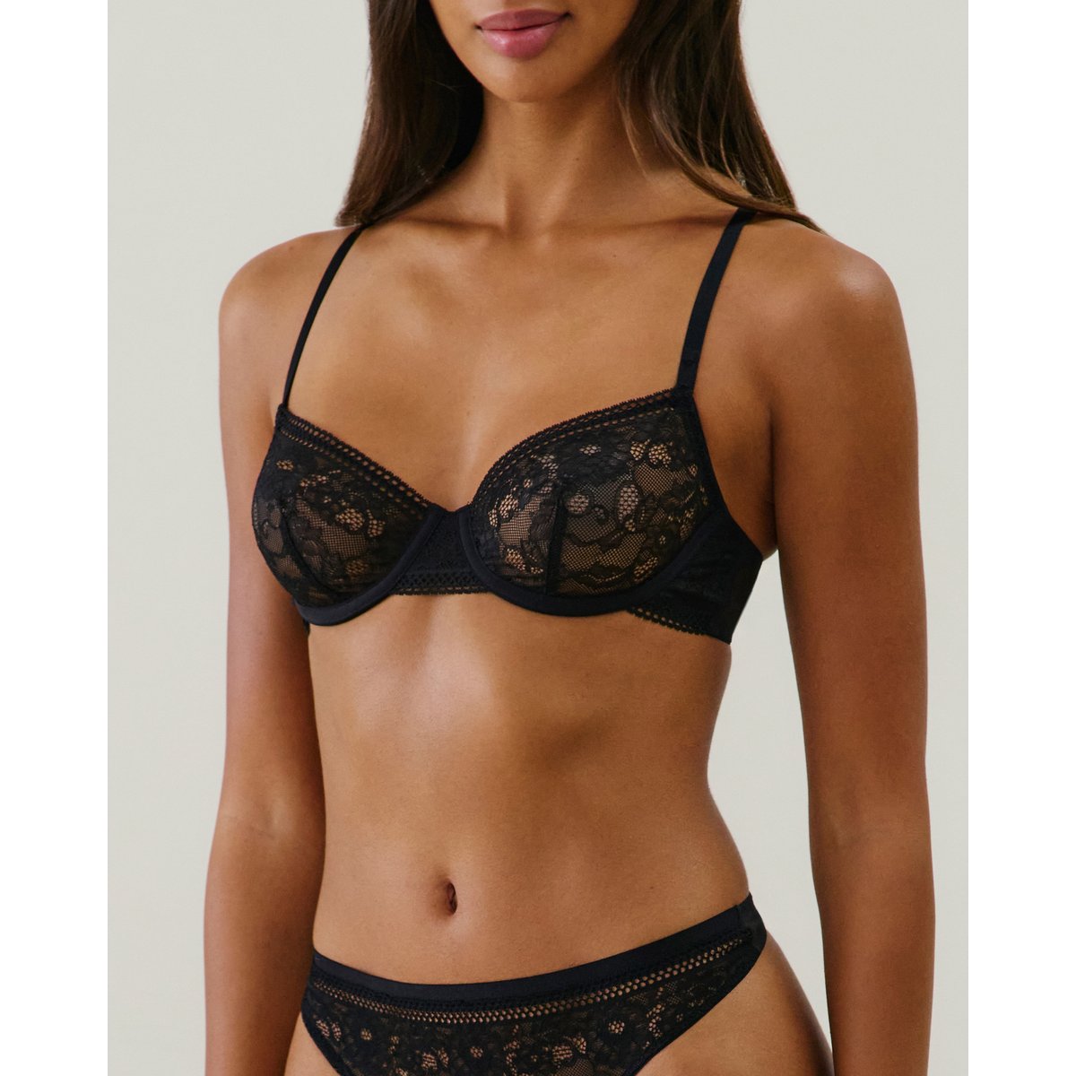 Soutien-gorge corbeille en dentelle NEW REVOLTIZ noir, UNDIZ