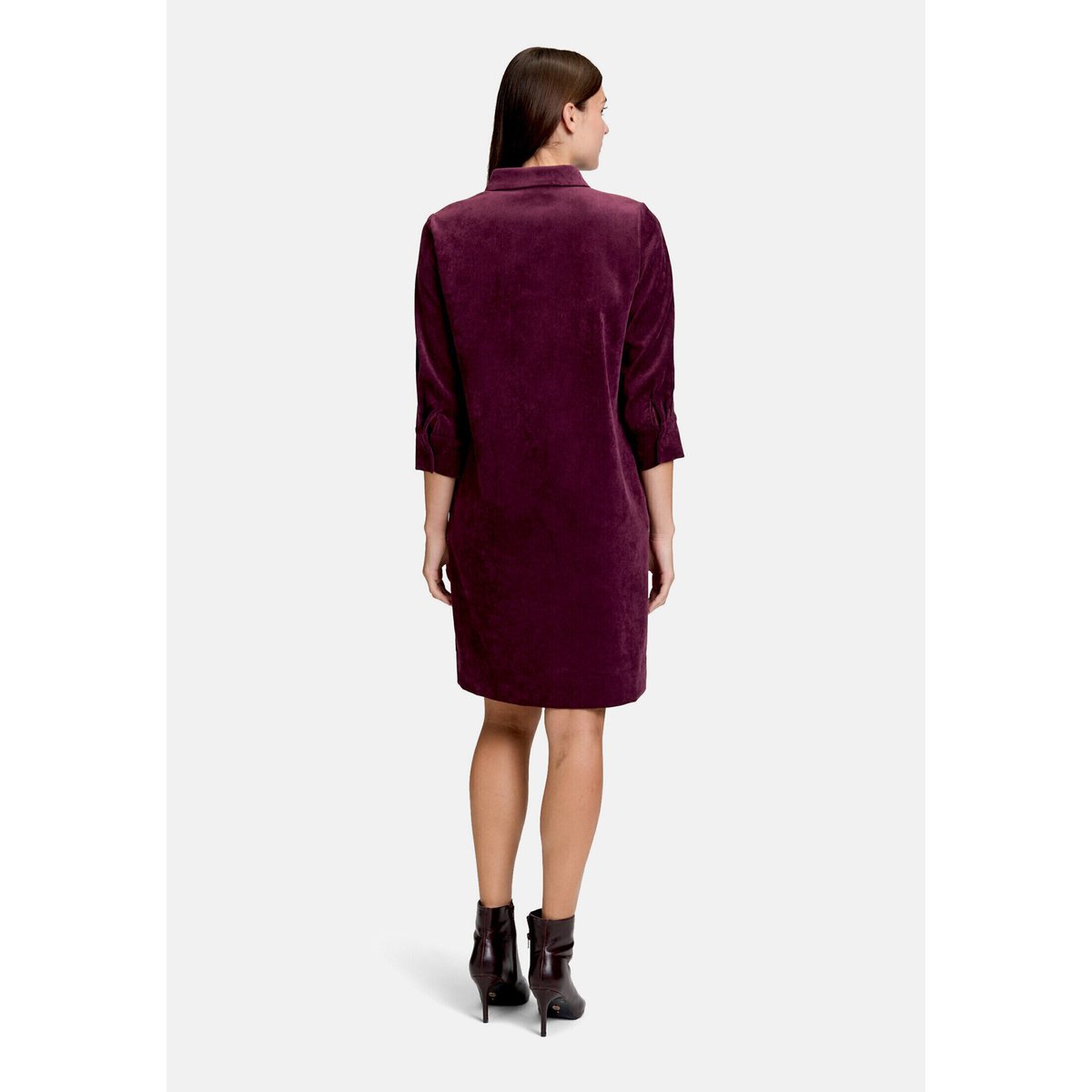 Robe casual à col dark aubergine, BETTY & CO